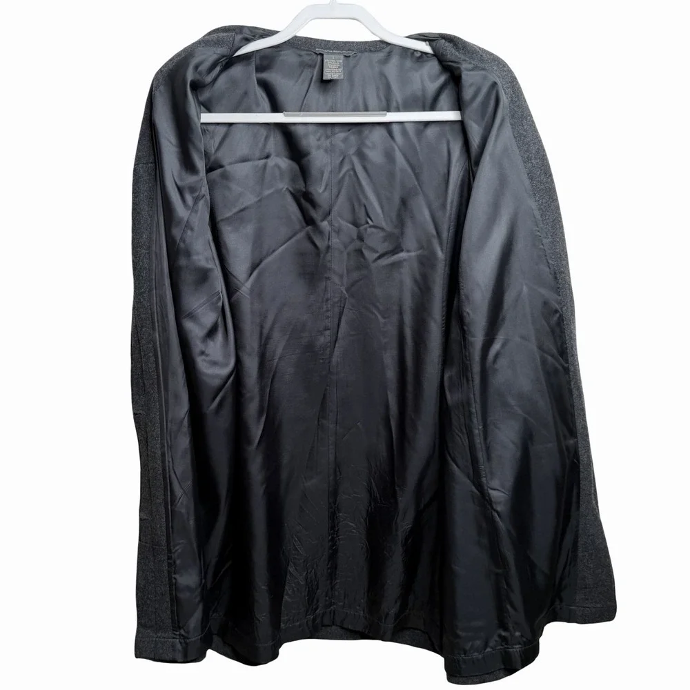 Banana Republic Wool Blend Car Coat Jacket Charcoal Gray Size Women's Sz‎ L